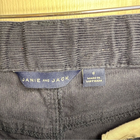 Janie and Jack Navy Corduroy Pants with Embroidered Christmas Detail Size 8 GUC - Picture 5 of 6